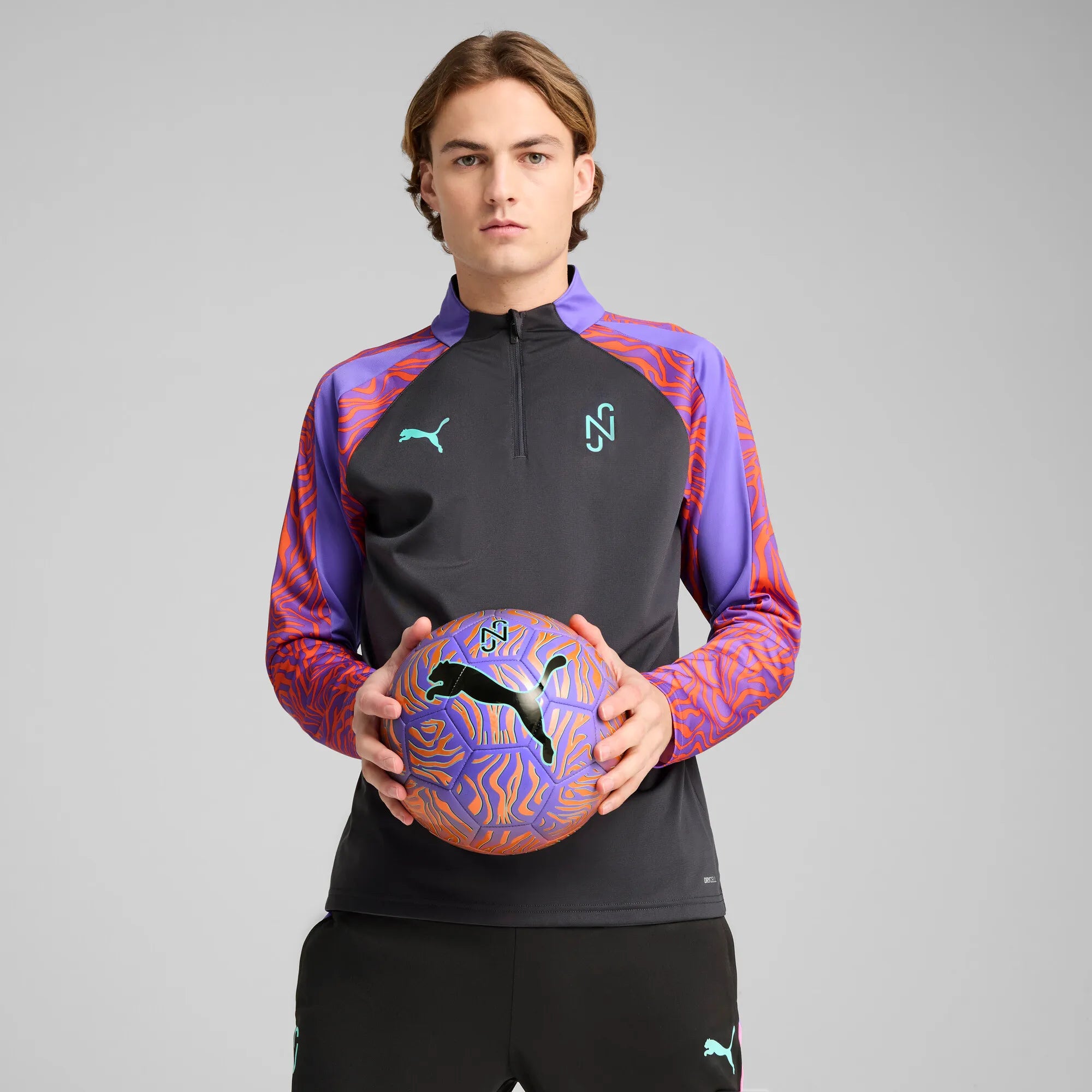 Puma Neymar JR Creativity 1/4 zip Dark Coal